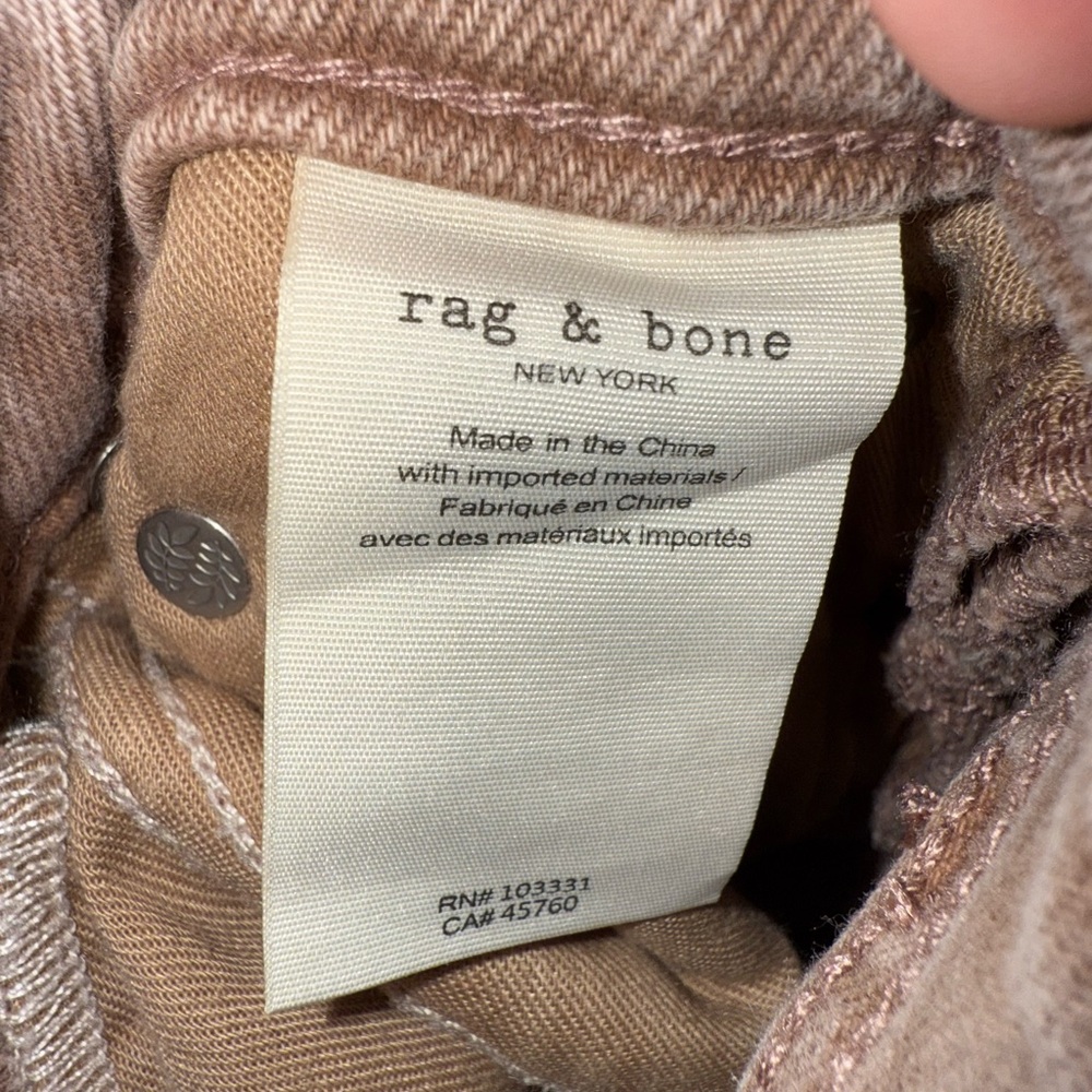 NWOT - Rag & Bone - Nina High Rise Cigarette Jeans in Rose Glitz - Size 25 Waist - Picture 10 of 11